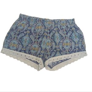 Cynthia Rowley Pull-on Blue Shorts Size M